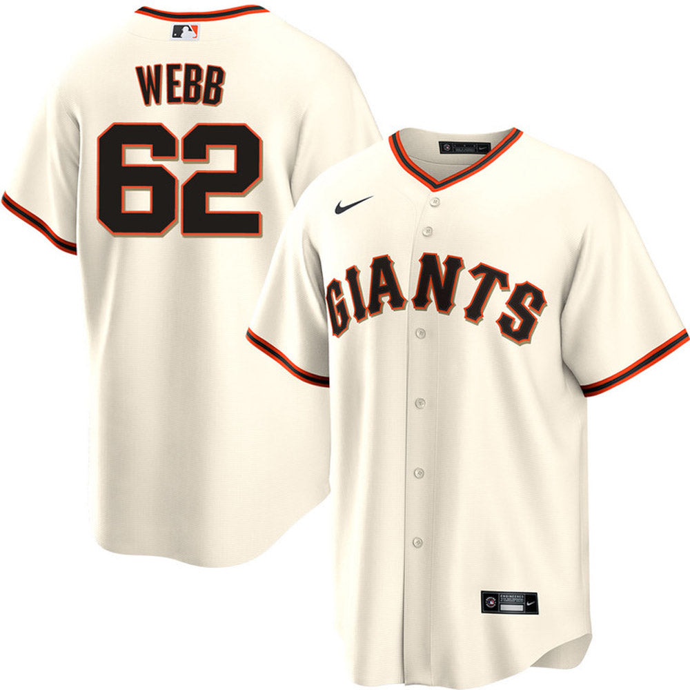Men's San Francisco Giants Logan Webb Cool Base Replica Jersey - Cream