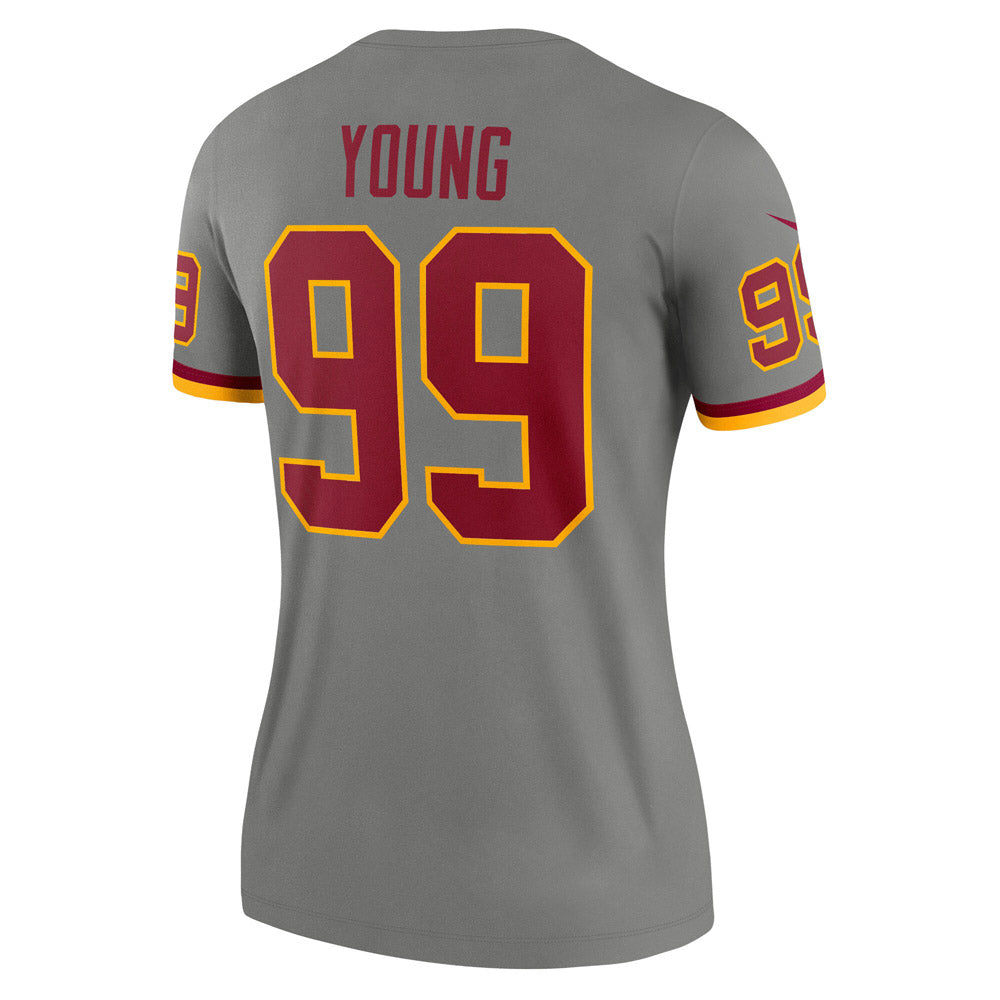 Women's Washington Football Team Chase Young Inverted Legend Jersey Gray