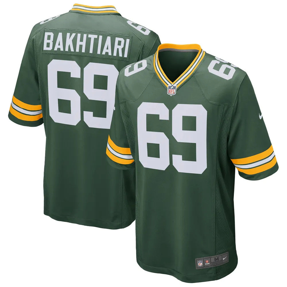 Men's Green Bay Packers David Bakhitari Game Jersey - Green